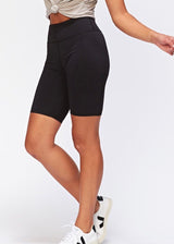Astrid High-Rise Pocket Bike Shorts, Black